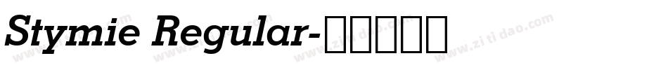 Stymie Regular字体转换